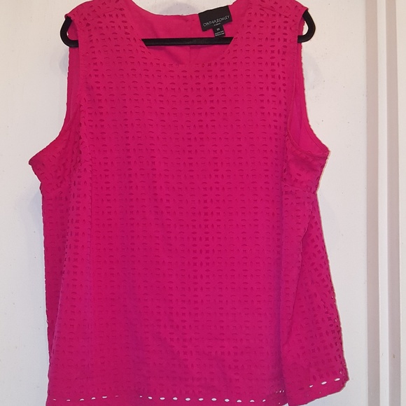 Cynthia Rowley Woman Fuchsia Blouse, size 3X - Picture 2 of 6
